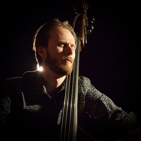 Adrian Eriksson playing double bass