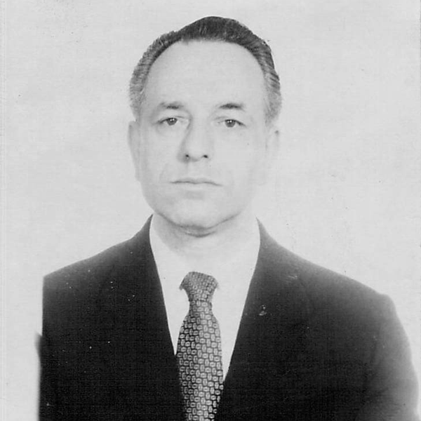 Black and white photo of the composer Gaspar Casado