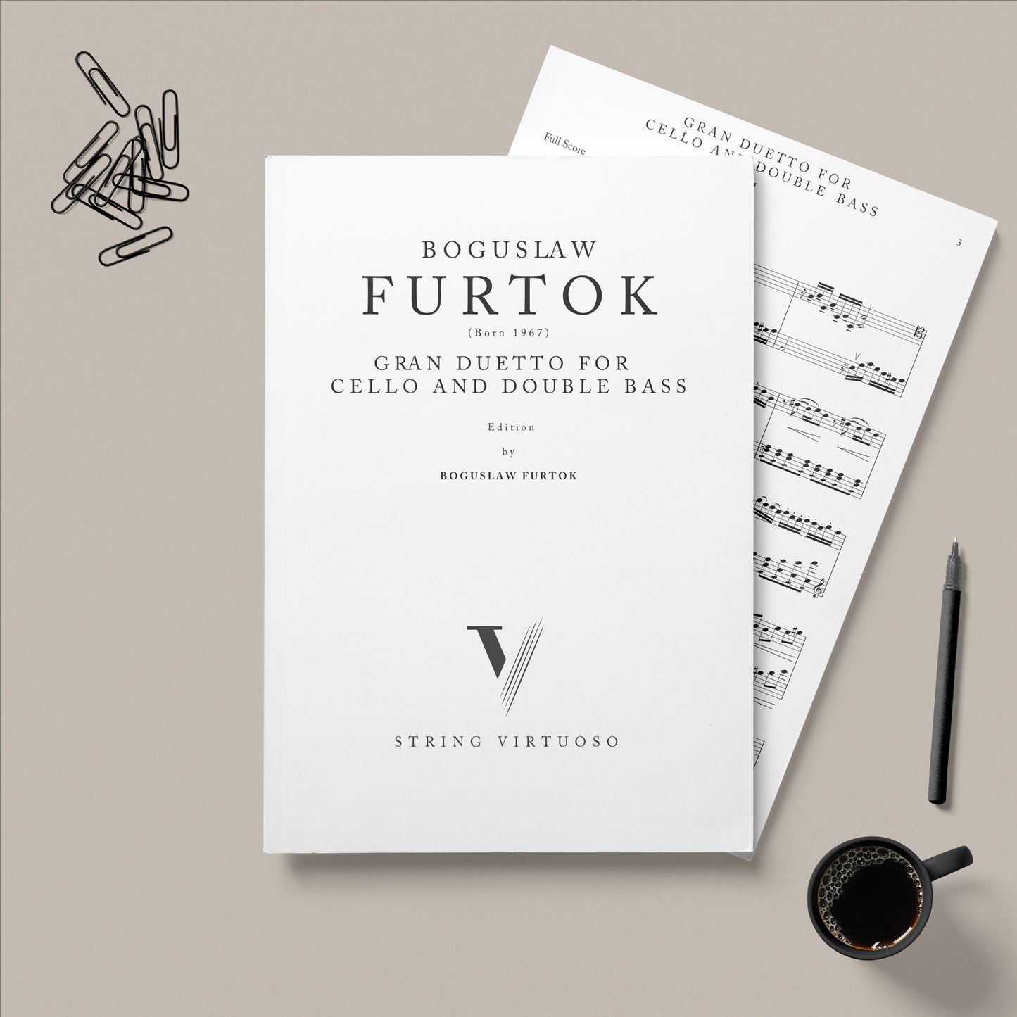 Furtok — Gran Duetto for Cello and Double Bass: Bogusław Furtok — PDF Sheet Music