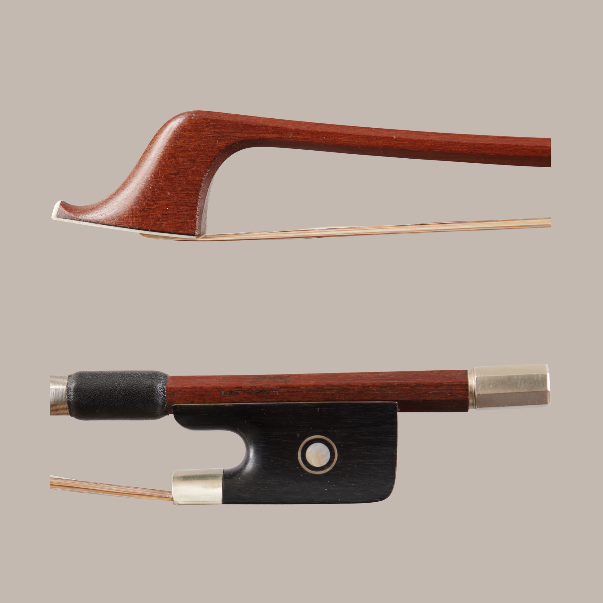 L.  Morizot c.1950 Double Bass Bow  Head and Frog