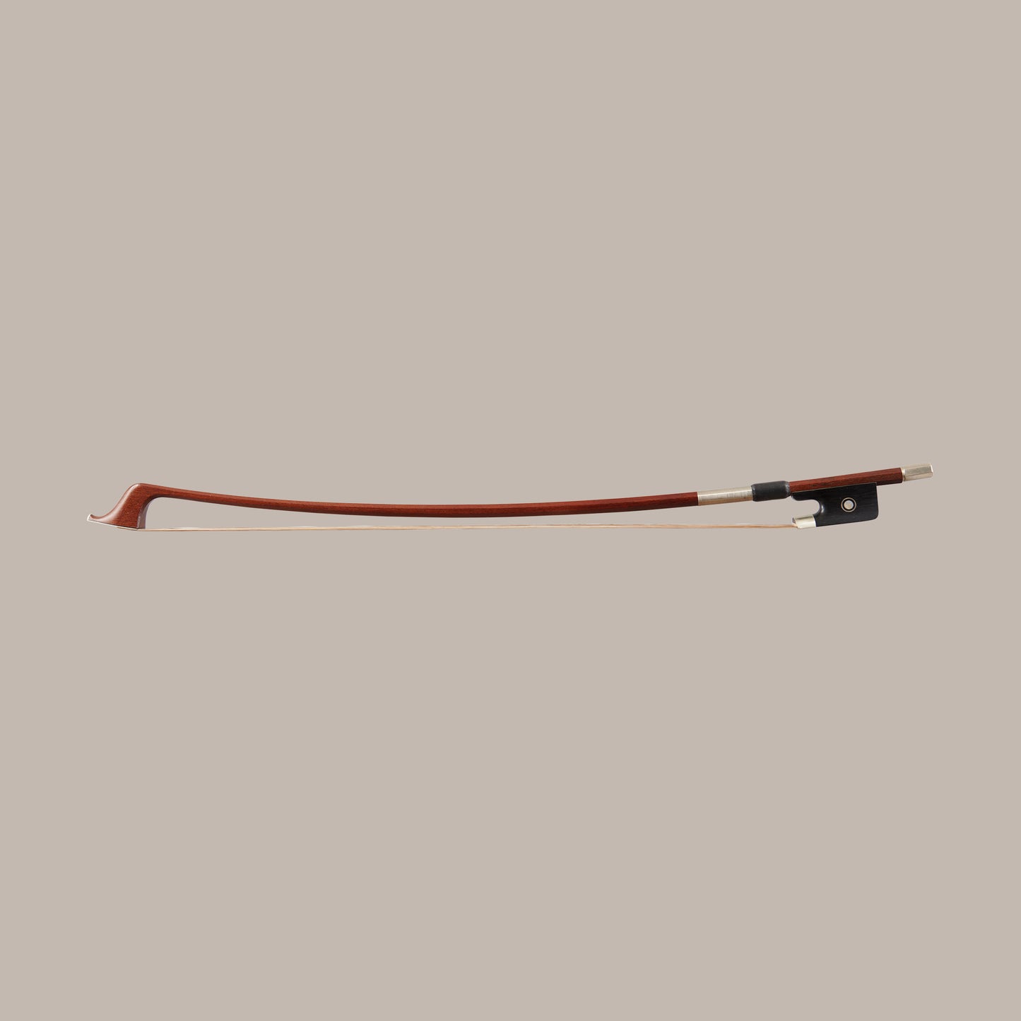 L.  Morizot c.1950 Double Bass Bow - full length bow on a beige background