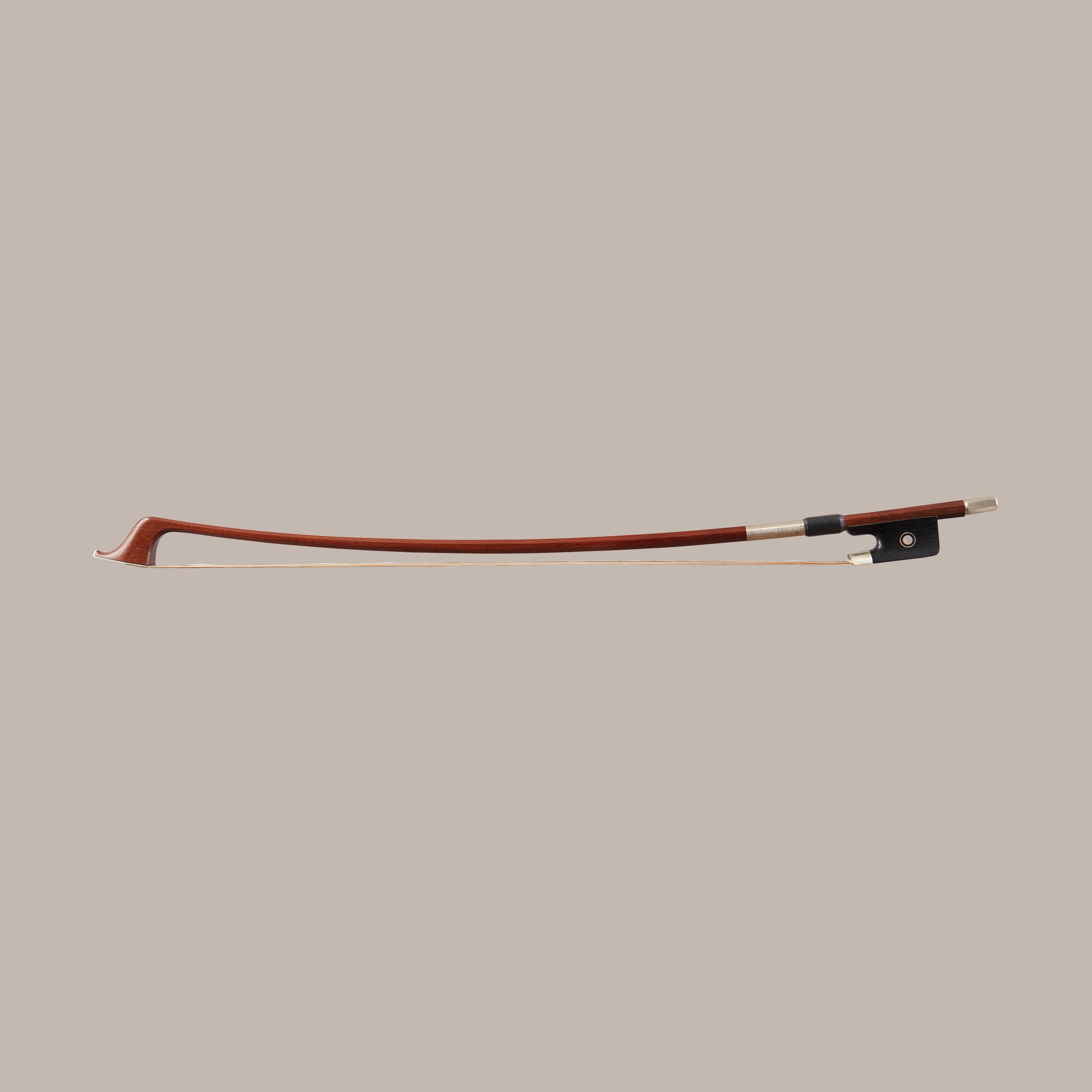 L.  Morizot c.1950 Double Bass Bow - full length bow on a beige background